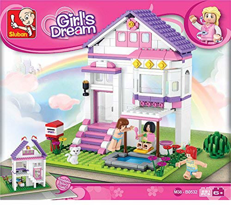 Picture of Sluban Girls Dream Swimming Pool Villa Building Block Toys 2